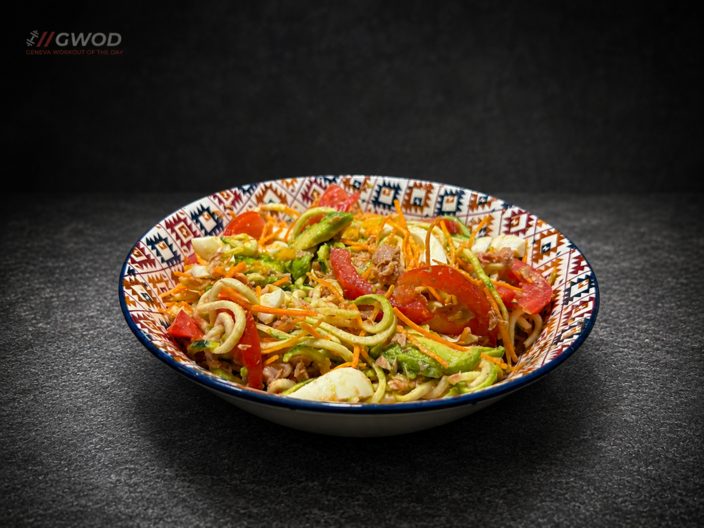 Salade de courgette au thon et avocat – recette GWOD