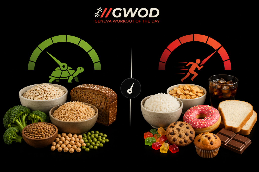 Comparaison entre glucides lents et glucides rapides avec exemples d’aliments