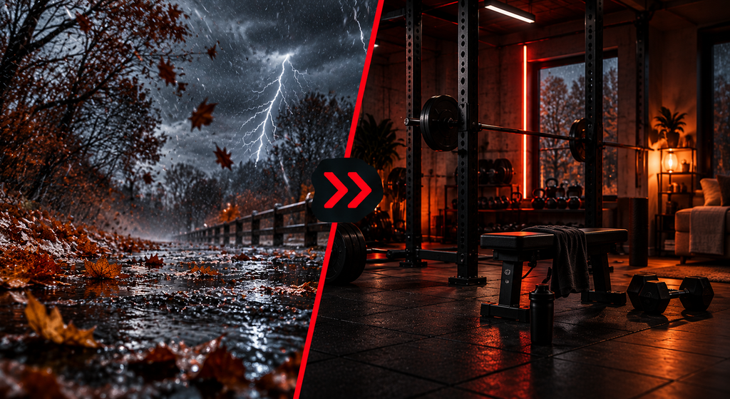 Adaptation de l’entraînement en cas de conditions météo difficiles, de l’extérieur vers l’intérieur.