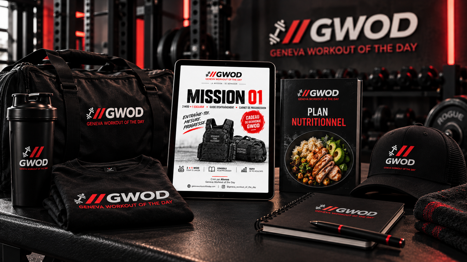 Boutique GWOD avec e-books d’entraînement et accessoires fitness